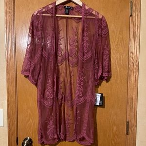 NWT Lace Kimono / Cover-up - Rose Miss Chievous size S/M